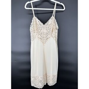 Vintage Lace Slip Dress S Coquette Feminine Romantic Dainty Layer Lingerie USA